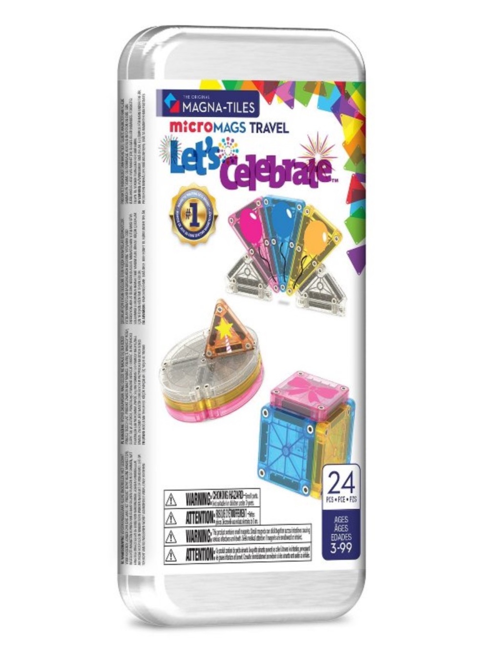 NEW MAGNA-TILES MicroMAGS Travel Set - Let's Celebrate Birthdays